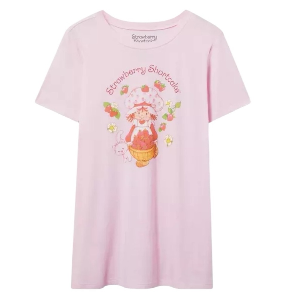 Torrid Strawberry Shortcake Classic Fit Cotton Crew Tee Size 1